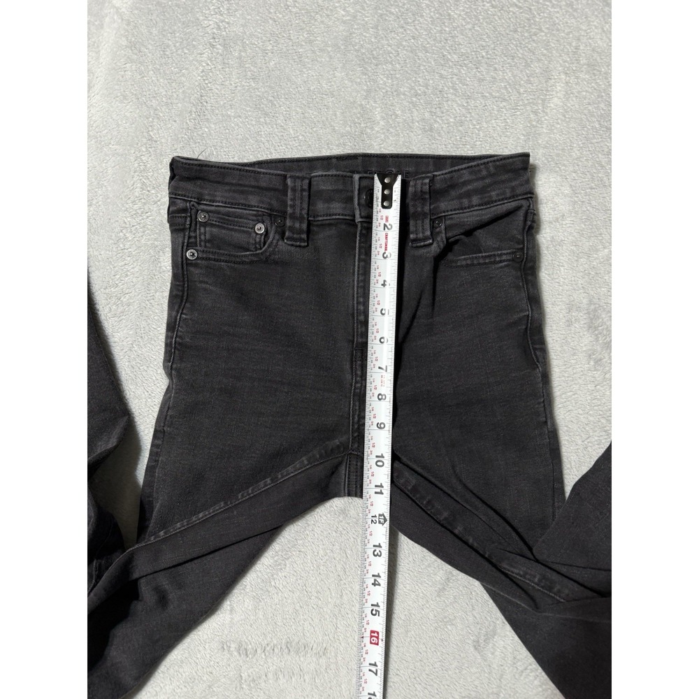 American Eagle Jeans Womens 0 Black Super High Rise Flare Stretch Denim 25x30 - Picture 4 of 9
